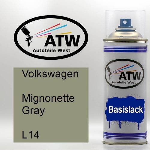 Volkswagen, Mignonette Gray, L14: 400ml Sprühdose, von ATW Autoteile West.